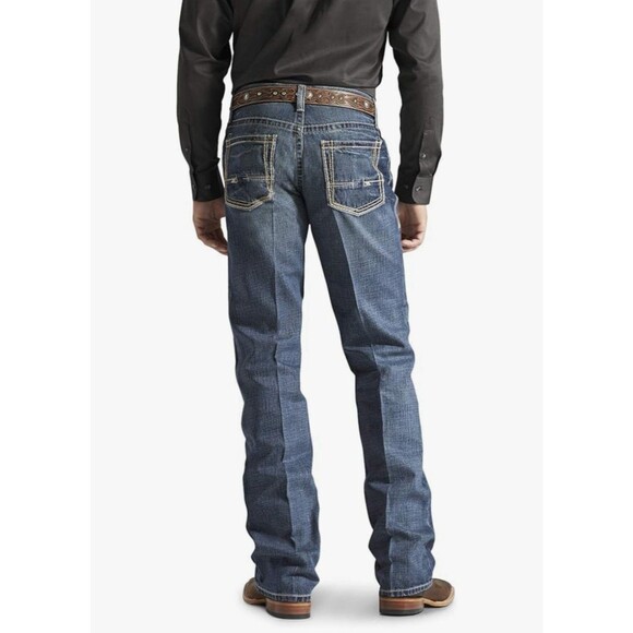 Ariat M4 Gulch Relaxed Boot Cut Jeans Men 36x36 Blue Cotton - Picture 2 of 16